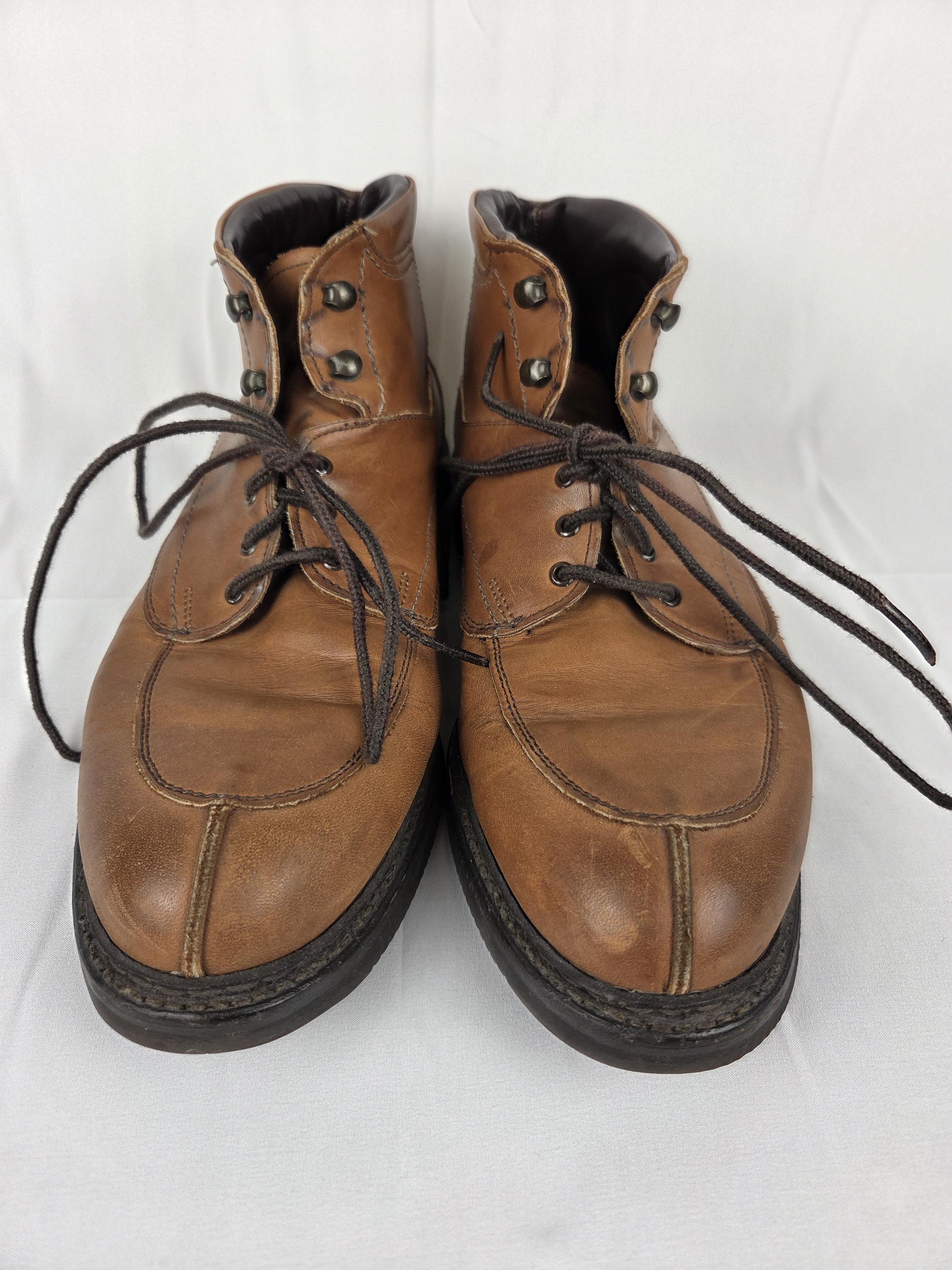 Vintage Allen Edmonds Malone Lace up Boots in Brown, Size 9 