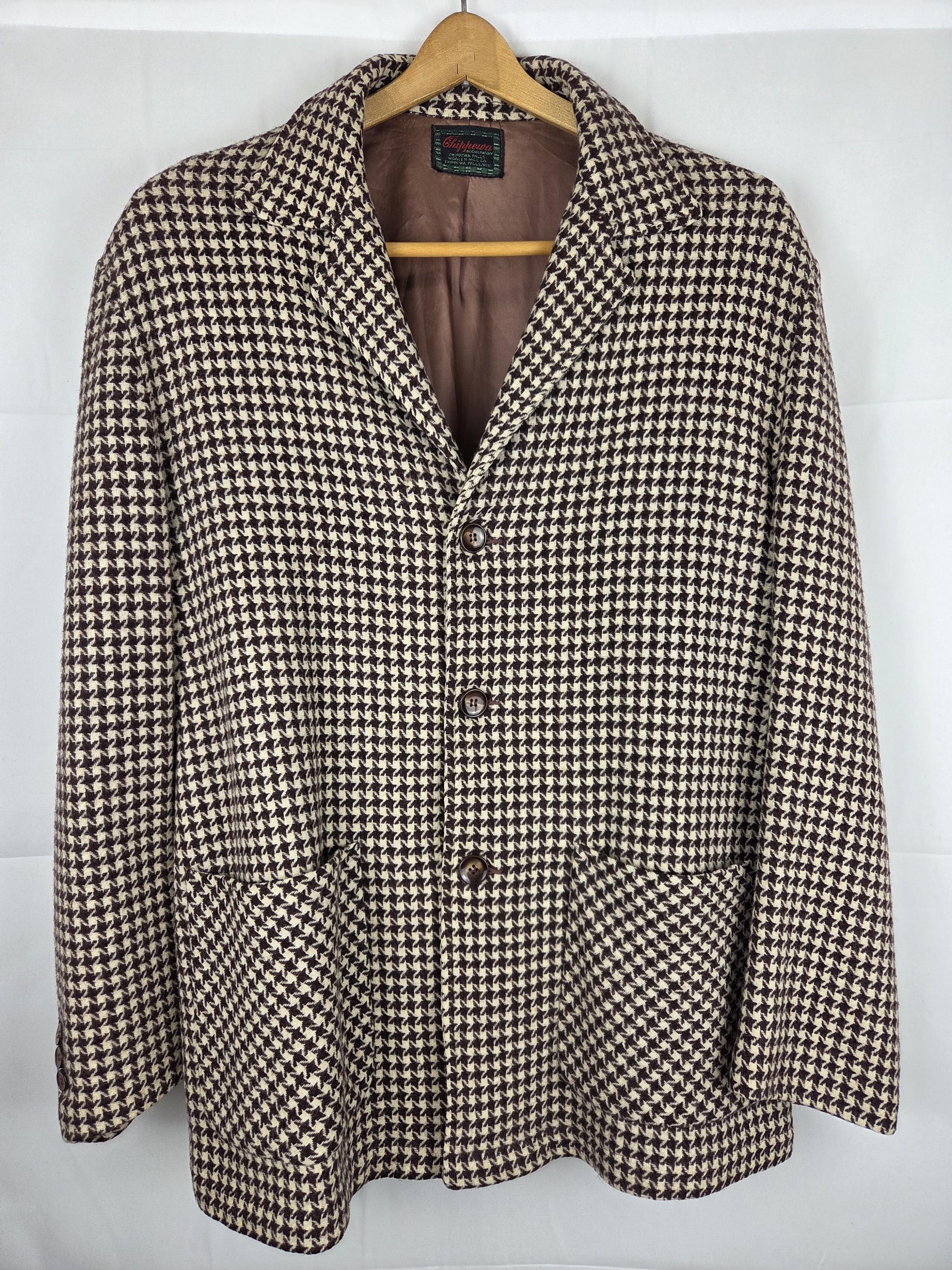 30s Chippewa Woolen Mills ハトメジッパー Vintage Chippewa Woolen Mills Wool Plaid Flannel Throw