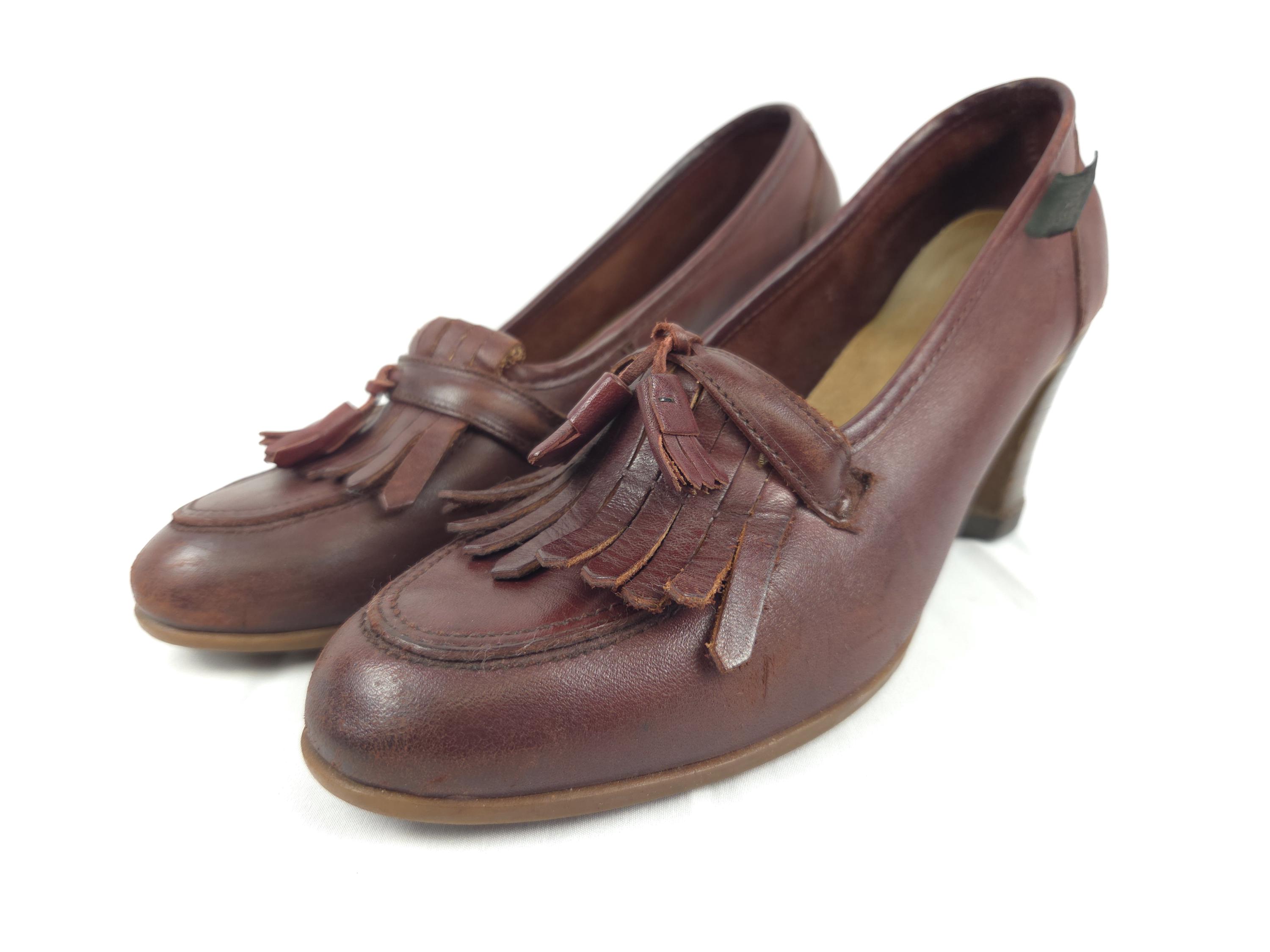 Brown Loafer Heels - Etsy display picture 3