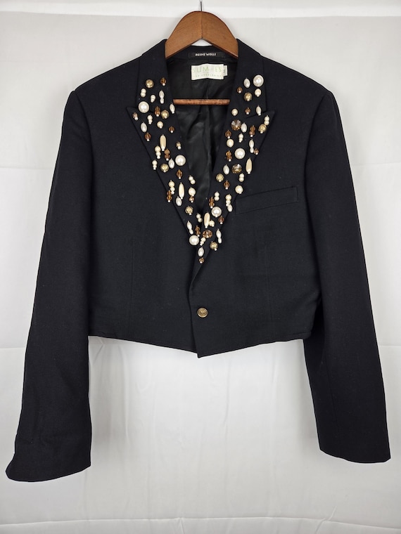 Vintage Beaded Western Glam Cropped Jacket by Sum-es Los Angeles, Size M