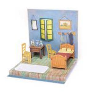 Slaapkamer in Arles, uitvouwbare kaart Van Gogh,