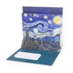 Tarjeta desplegable de Van Gogh, noche estrellada