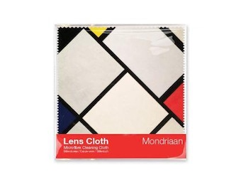 Glasses cloth, 15 x 15 cm, rhombus composition, Mondrian