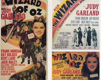 Der Zauberer von Oz - Filmposter - Kunstdruck für Wanddekoration Vintage 1980s (2 Buchseiten)