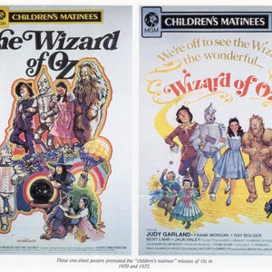 The Wizard of Oz -Children&#39;s Matinee Posters - Art Print for Wall Decor Vintage 1980s Bookpage
