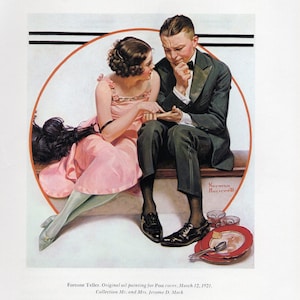 Fortune Teller (1921) - Norman Rockwell - Art Print for Wall Decor Vintage 1970s Bookpage