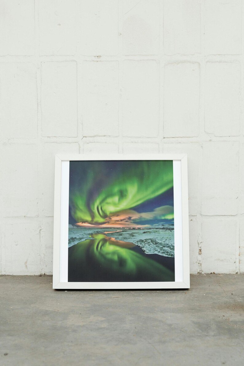 Northern Lights National Geographic Nature Photo Book Page as Art Print