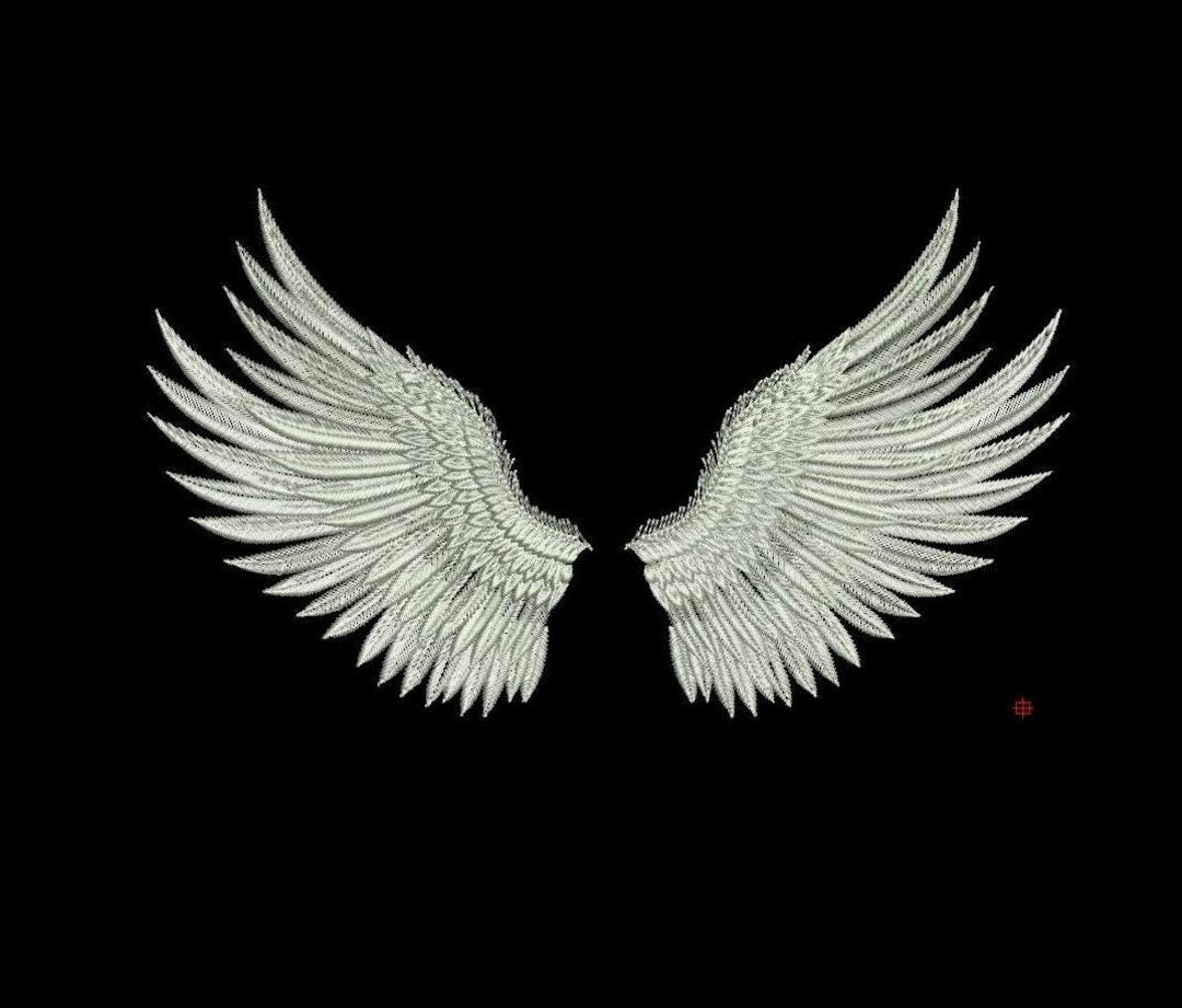 Angel Wings Machine Embroidery Design – Symmetrical Feathers (digital ...