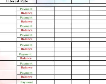 Debt Tracker (Pago de Deudas) English and Español