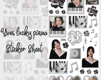 Yves Lucky Piano Sticker Sheet || Sticker Deco Penpal Kpop