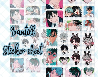 Alien Stage ALNST Ivantill Ivan & Till Sticker Sheet || Sticker Deco Penpal Anime Kpop