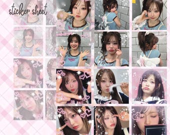 Chuu Purikura Sticker Sheet | Kpop Penpal Stickers