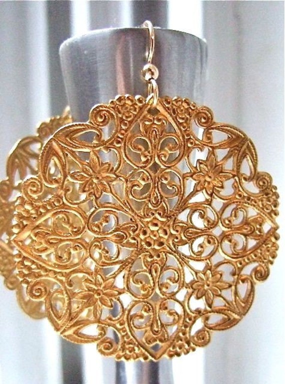 big gold earrings
