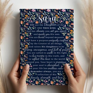 Personalized Daughter of the King Journal, Christian Gift for Ladies or Teens, Custom Faith Journal, Inspirational Bible Notebook Girl Gifts