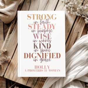 Personalized Proverbs 31 Journal for Women, Christian Gift for Mom Daughter Friend, Faith-Based Floral Notebook, Prayer Journal for Ladies