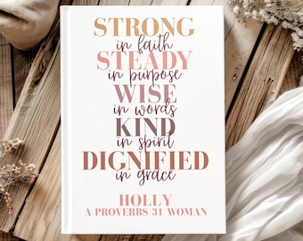 Personalized Proverbs 31 Journal for Women, Christian Gift for Mom Daughter Friend, Faith-Based Floral Notebook, Prayer Journal for Ladies