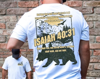 Mens Christian Shirt Bible Verse Shirt for Him Christianity T-shirt Gift for Dad Religious Faith-Based Gift KJV Shirt Christian Apparel