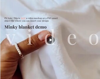 Minky blanket demo video Printed Mint minky blanket video Canva template 10 sec blanket video Real person video No AI
