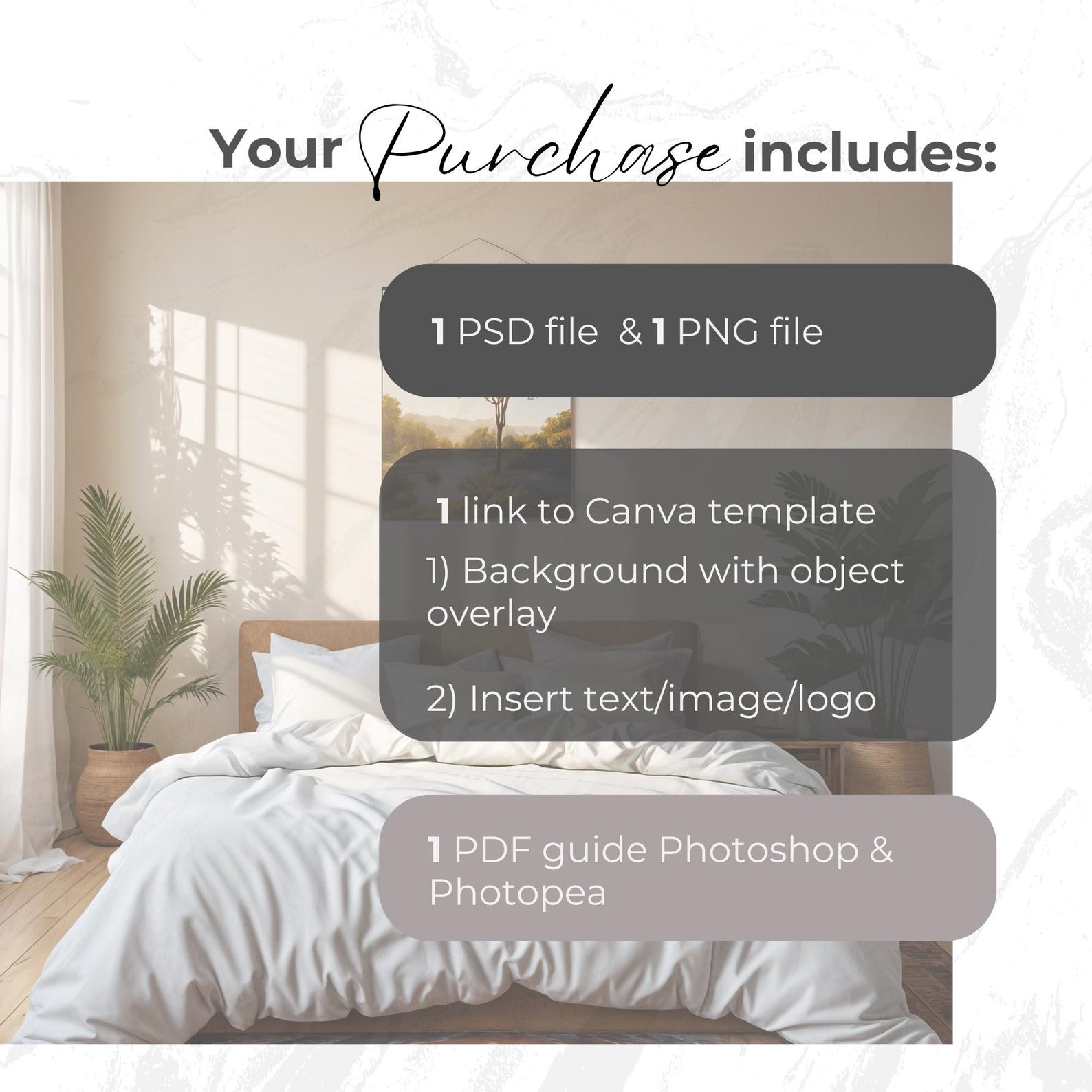Bedding Mockup Drag and Drop Duvet Canva Template Bedding PSD Smart ...