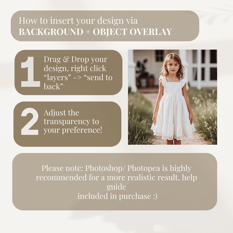 Cottagecore Dress Mockup PSD Ruffle Girl Dress Canva Template Fabric ...