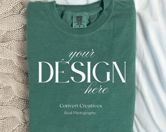 Light Green C1717 flatlay cozy light green Comfort colors photo flatlay trendy tshirt minmalist image real styled tshirt simple photo mockup