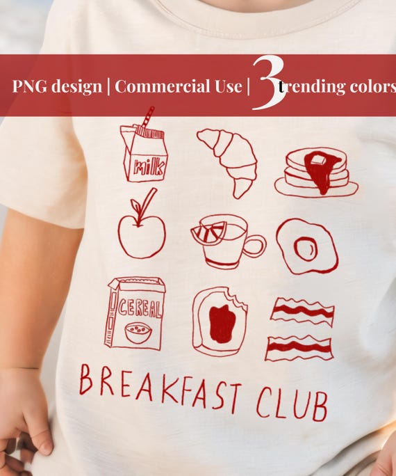 Hand drawn trendy kids tshirt design Digital PNG commercial use original design multiple colors whimsical retro kids tshirt design high res