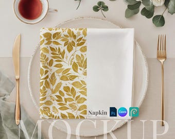 Napkin mockup st patrick drag and drop cocktail napkin canva template PSD napkin natural napkin mockup design overlay napkin st patrick png