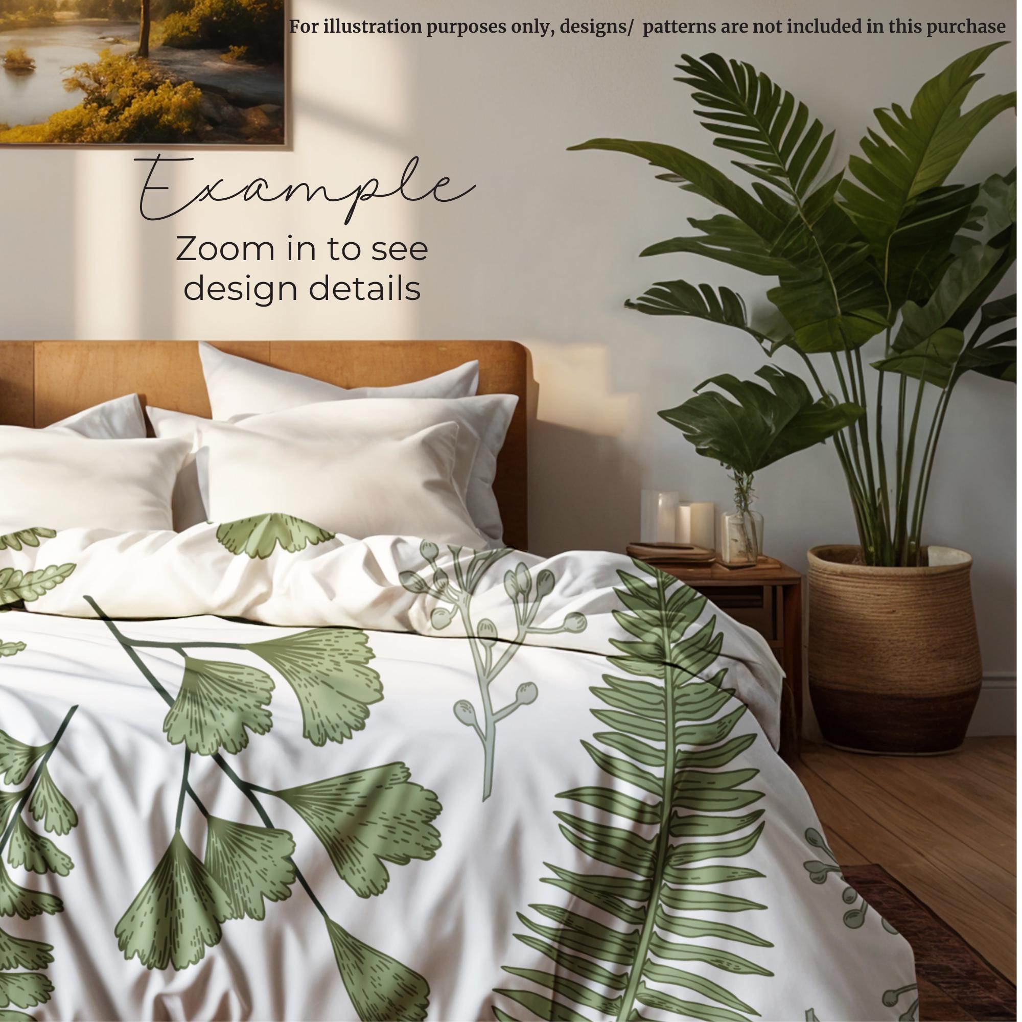 Bedding Mockup Drag and Drop Duvet Canva Template Bedding PSD Smart ...
