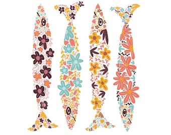 Sardine bloemen trendy digitale png commercieel gebruik Sardine kleurrijk png-ontwerp hoge resolutie bloemdessin verpakt sardine png