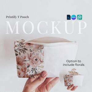 Printize T Beutel Mockup Hand gehalten per ziehen und ablegen benutzerdefinierte Beutel minimal Beutel Canva Vorlage Leinentasche elegant PSD Kosmetiktasche Mockup