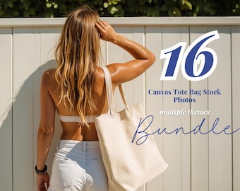 Canvas Tote Bag PNG Bundle set of 16 PNG Tote bag lifestyle canvas tote bag influencer style canvas tote bag social media tote bag Png Svg