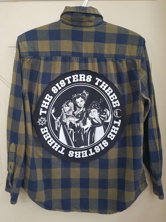 Reworked Hocus Pocus Flannel Shirt: Upcycled Hall… - image 1