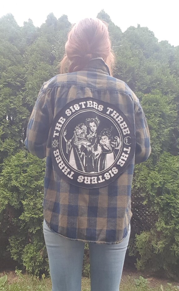 Reworked Hocus Pocus Flannel Shirt: Upcycled Hall… - image 3