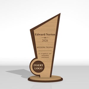 Award Trophy SVG Bundle, Wooden Trophy Laser Cut Files, Certificate Award Plaque SVG, Glowforge Download image 12