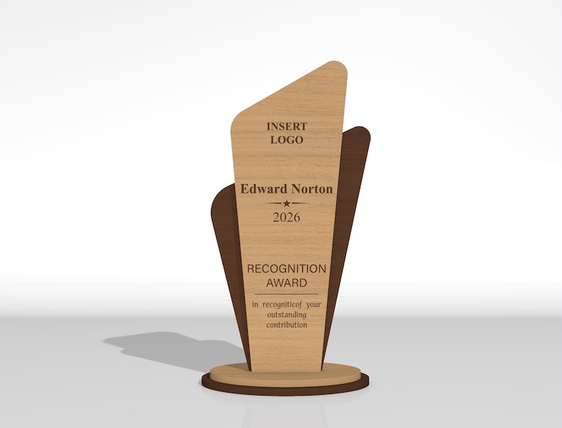Award Trophy SVG Bundle, Wooden Trophy Laser Cut Files, Certificate Award Plaque SVG, Glowforge Download image 10
