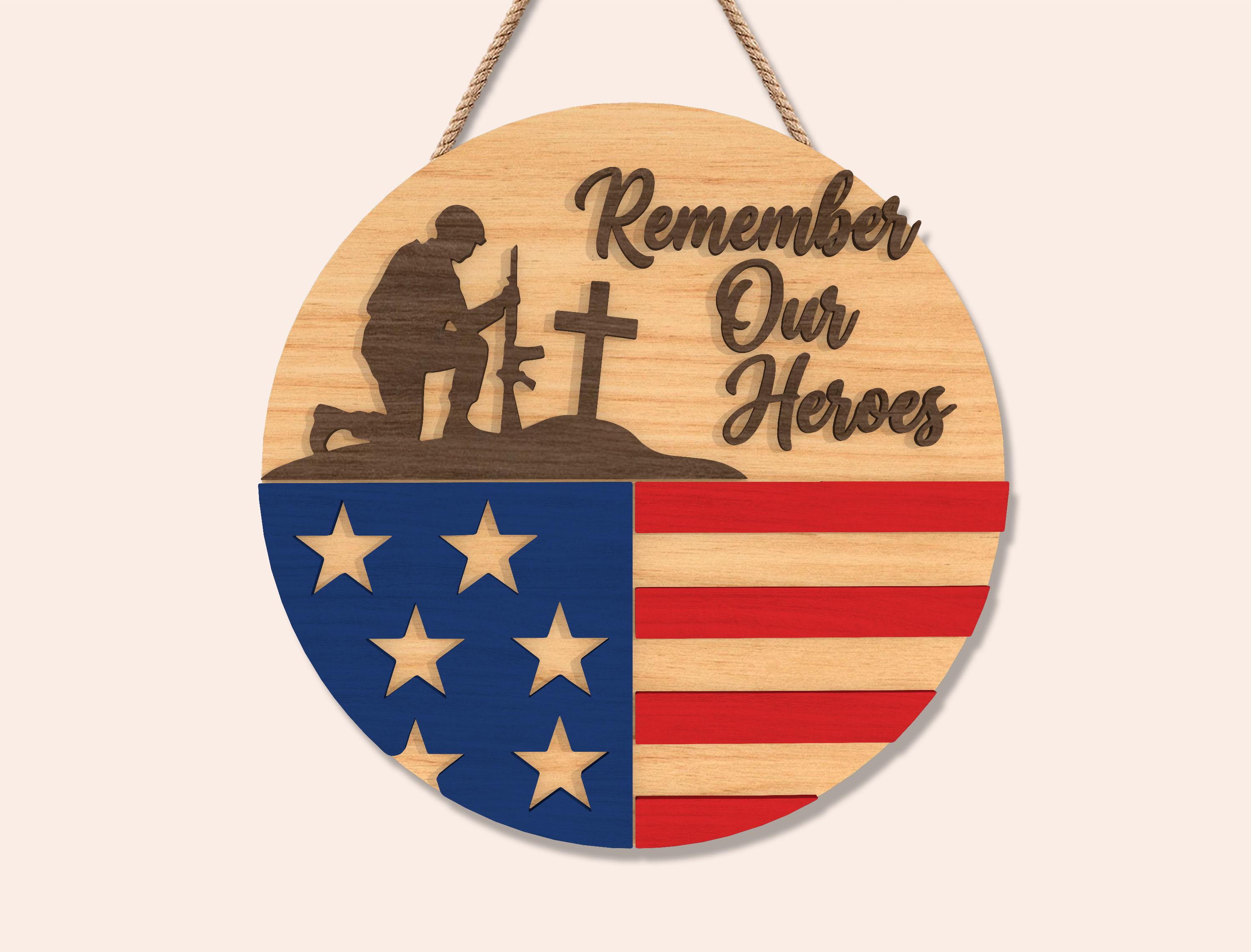 America 250th Door Hanger SVG Bundle, Patriotic Sign Laser Cut File ...