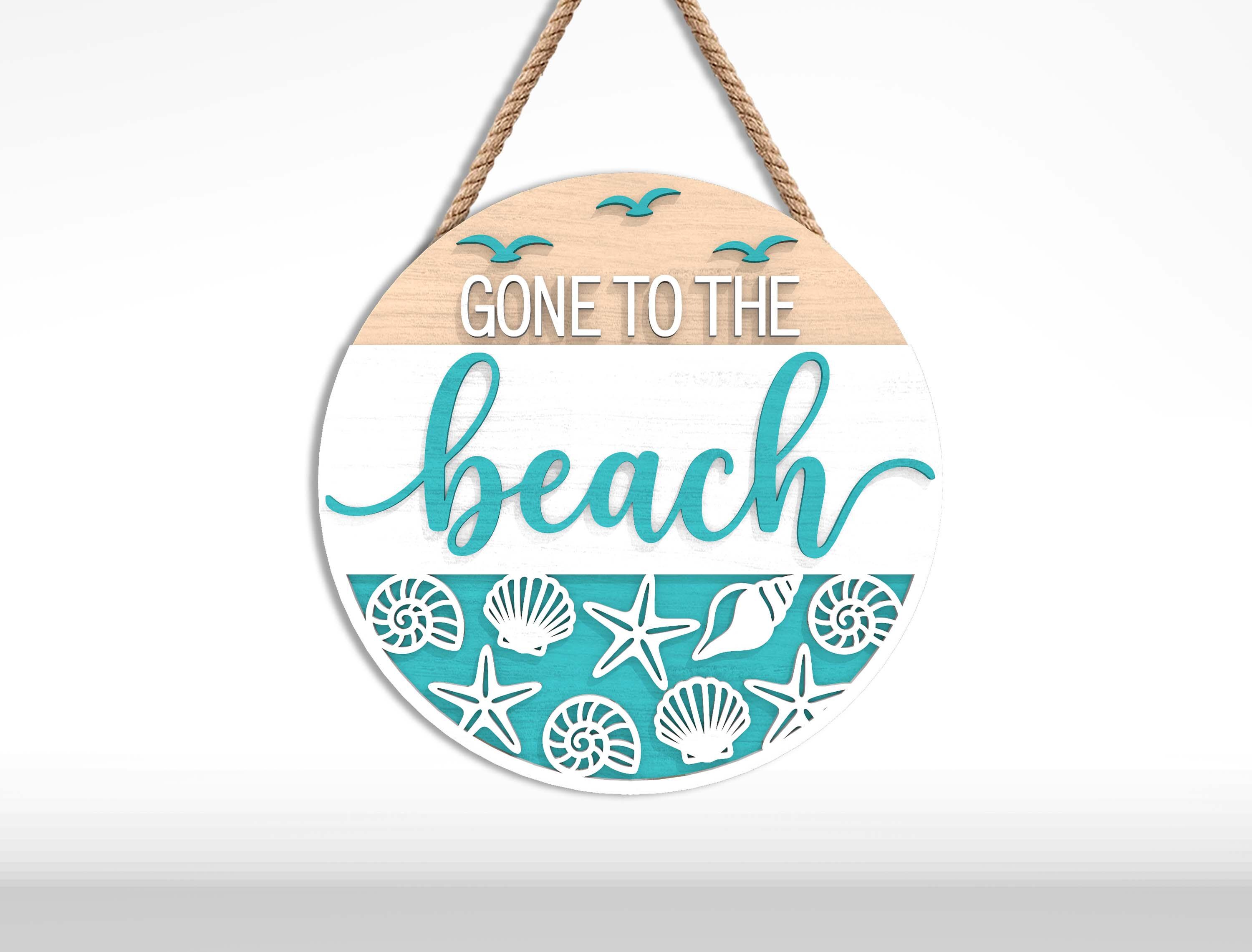 Summer Door Sign SVG Bundle, Hello Summer Beach Sign Laser Cut File ...