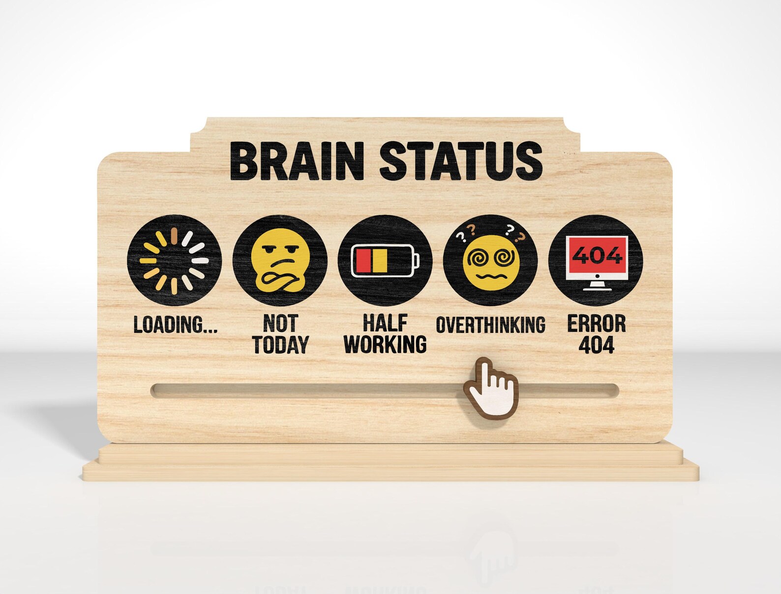Funny Desk Slider Sign SVG Bundle, Attitude Brain Status Coffee Level ...