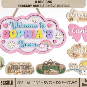 May include: A distressed white wooden sign displaying the word "Welcome" in a handwritten font. The sign has a rustic appearance with a floral design. The background is a blurred image of a house.