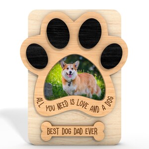 Haustier-Foto-Magnet-Fotorahmen-Magnet-Svg, bester Hundevater überhaupt