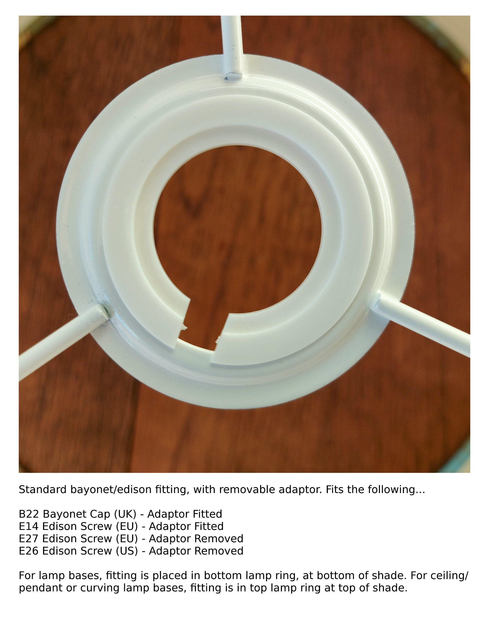 Lampshade cheap spider adaptor