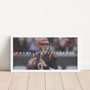 Joe Burrow  Poster - Panoramic Football Wall Art | Inspirational NFL Poster for Sports Fans