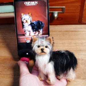 Custom Dog Replica, Needle Felted Animal Figurine, Pet Loss Memorial, Anniversary Gift for Pet Lover, Pet Loss Keepsake for Owner