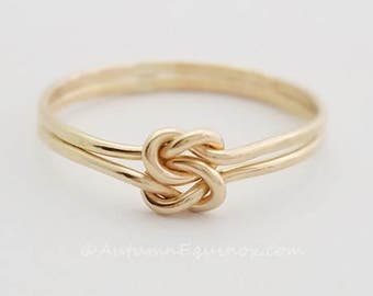 Double Knot Ring 14k Gold Filled BFF Ring Bridesmaid Ring Love Knot Ring