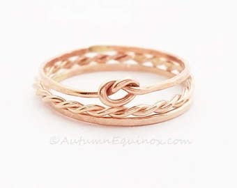 Stacking Rings 14k Rose Gold Filled