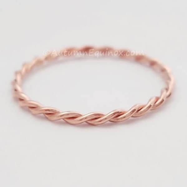 Twist Ring 14k Rose Gold Filled