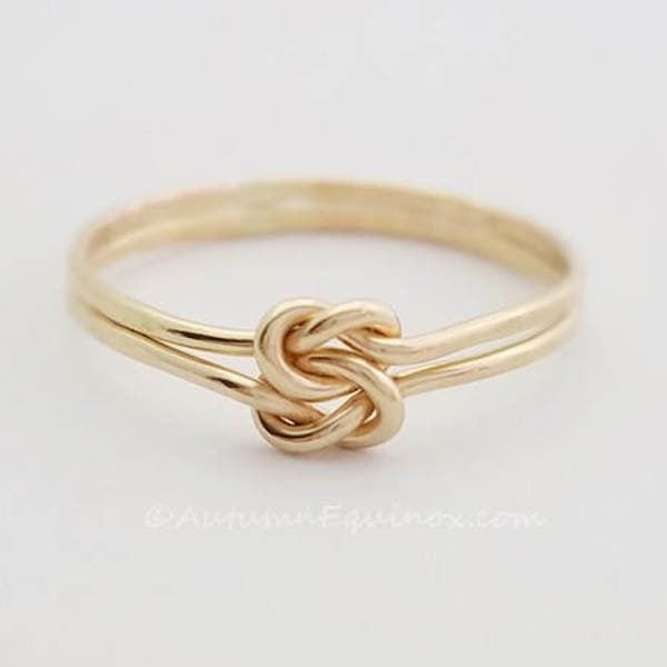Double Knot Ring 14k Gold Filled BFF Ring Bridesmaid Ring Love Knot Ring