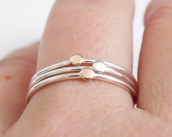 Stacking Ring Rose Gold Silver