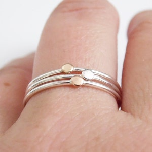 Stacking Ring Rose Gold Silver