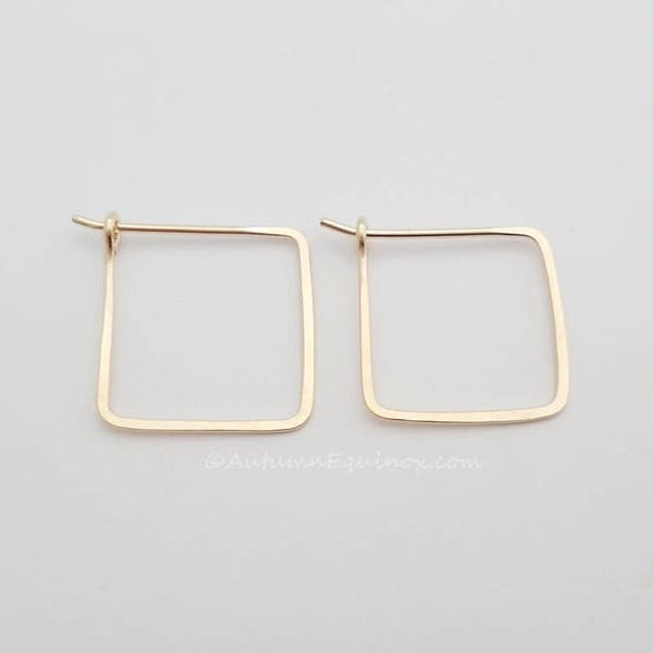 Square Hoop Earrings 14k Gold Filled